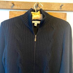 St. John Sport 💯% Cashmere Cardigan Sweater/Zip Jacket Belted  Sz SP